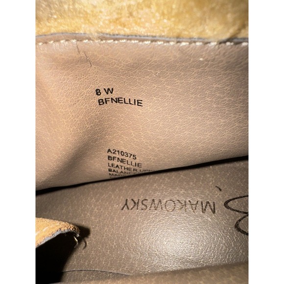 B MAKOWSKY Wedge Suede BF NELLIE Ankle Booties Real Leather Shoes Sherpa Sz 8 W - Picture 7 of 7
